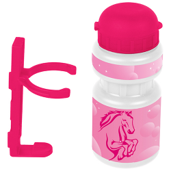 Bidon niño + p/bidon 300ml caballo rosa