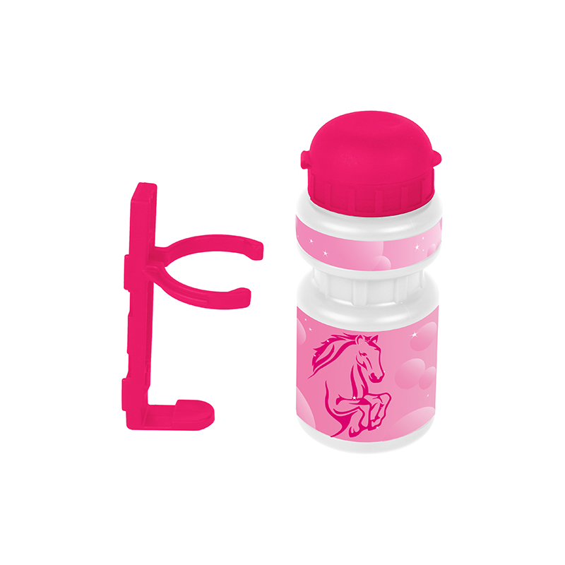 Bidon niño + p/bidon 300ml caballo rosa