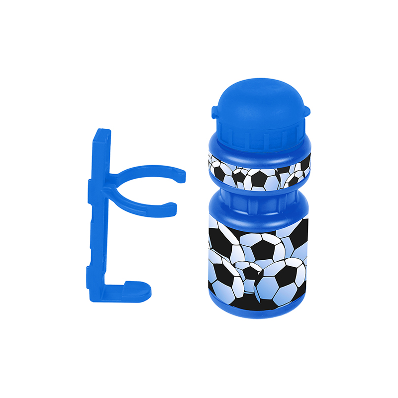 Bidon niño + p/bidon 300ml azul balones futbol