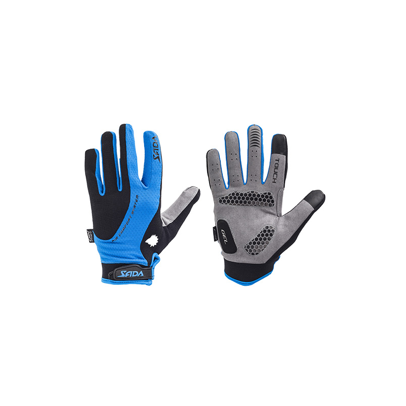 Par guantes largos sfida azul/negro t.l