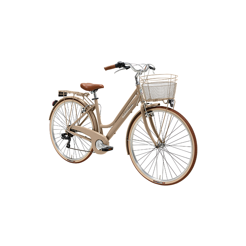 Bicicleta retro donna 28" 6v avellana