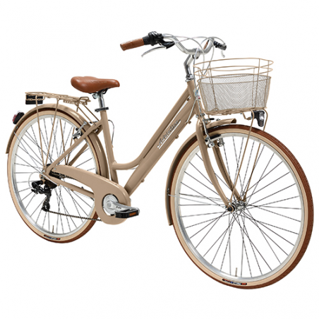 Bicicleta retro donna 28" 6v avellana