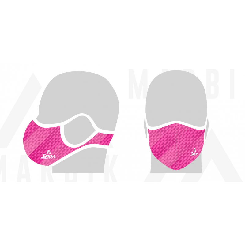 Mascarilla deportiva sfida reutilizable rosa t.m.