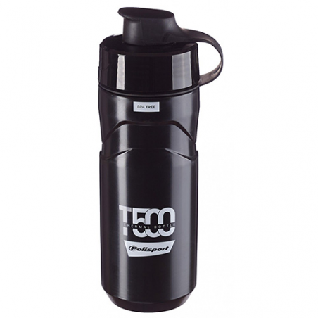 Bidon termico polisport 500ml negro/gris