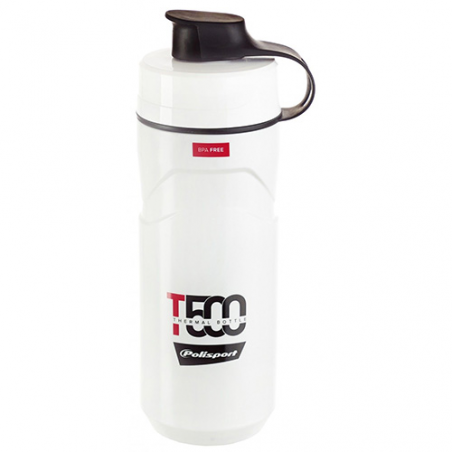 Bidon termico polisport 500ml blanco/rojo
