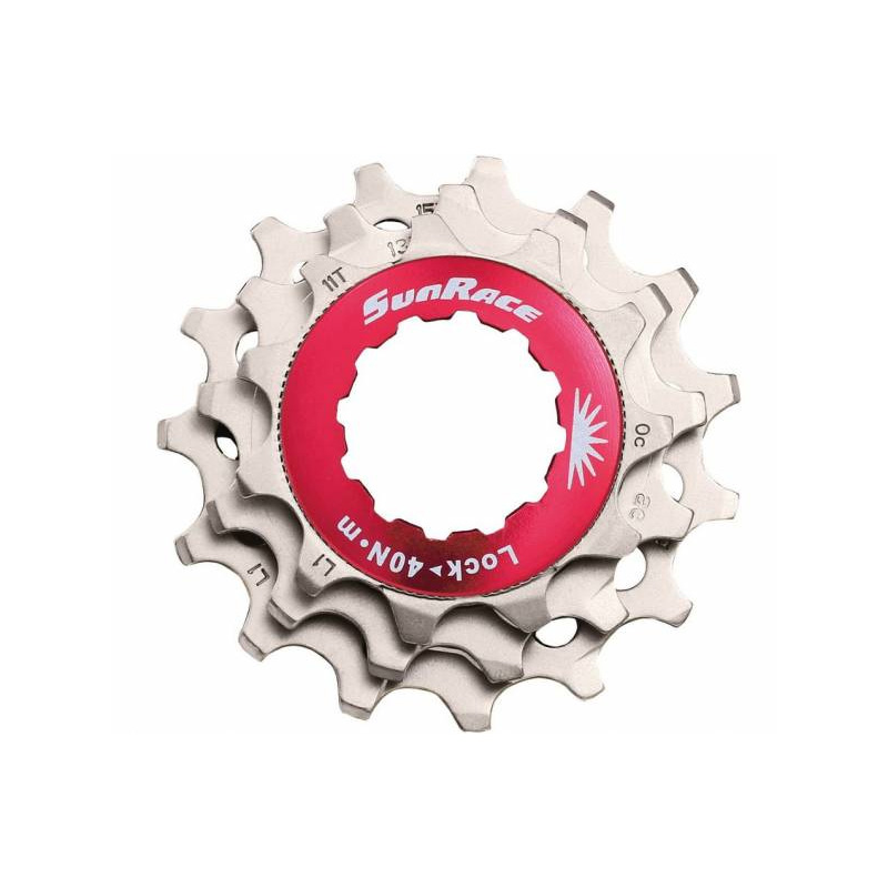 Kit de cierre + coronas 10v 11/13/15 metalico sunrace