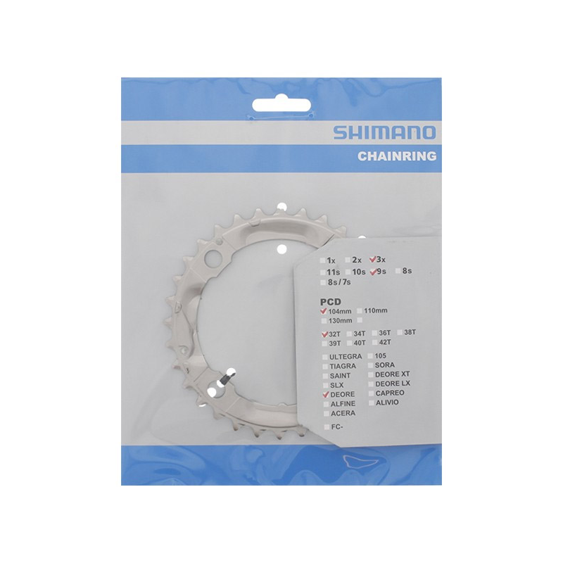 Plato 32d shimano deore m532 plata