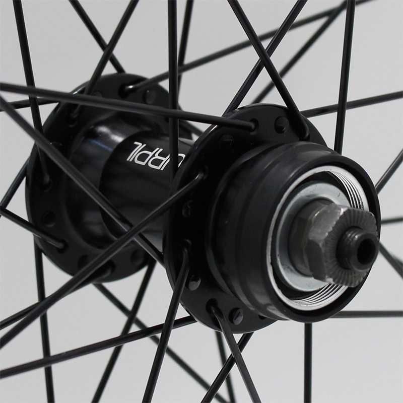 Rueda delantera negra center lock 27.5"