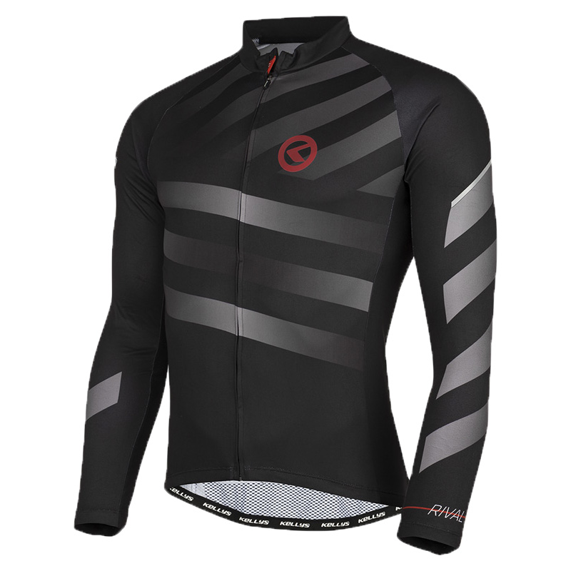 Maillot manga larga kellys rival negro/gris t.s