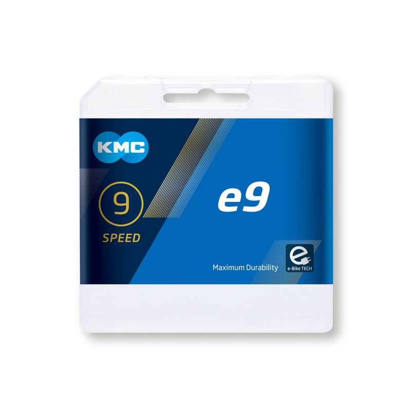 Cadena kmc 9v e9 plata electrica 122l