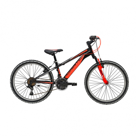 Bicicleta rock 24" acc 18v negro/naranja