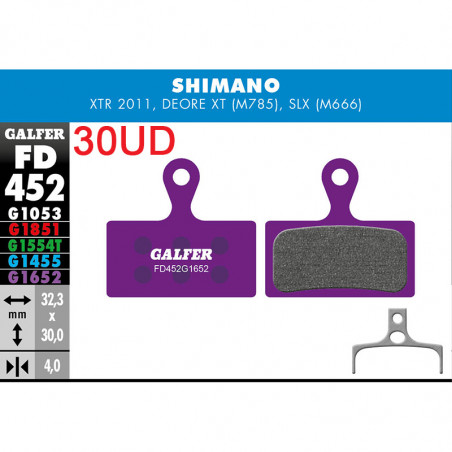 Pastillas fd (pack 30 pares) fd452g1652 galfer