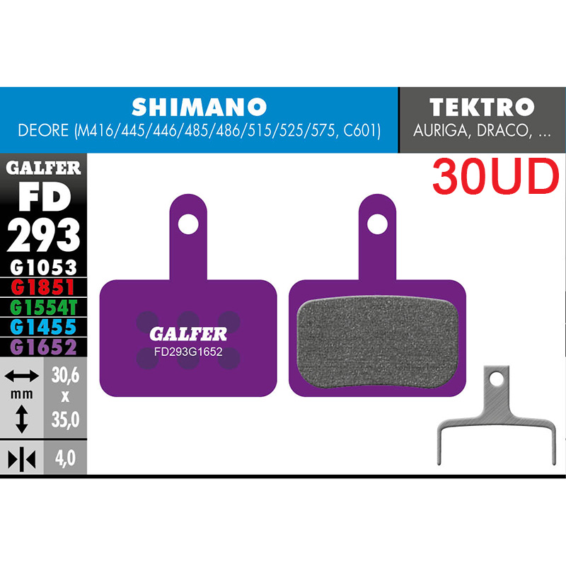 Pastillas fd (pack 30 pares) fd293g1652 galfer