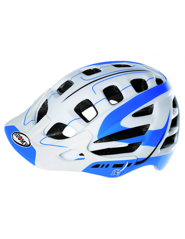 Casco suomy scrambler s-line blanco/azul t-m