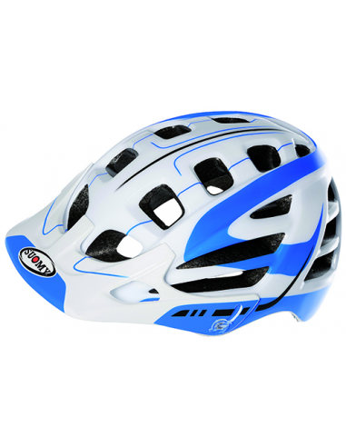 Casco suomy scrambler s-line blanco/azul t-l