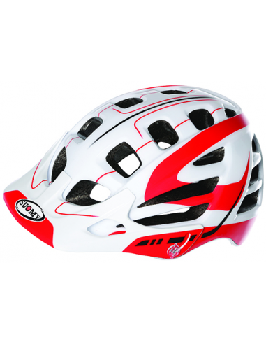 Casco suomy scrambler s-line blanco/rojo t-l